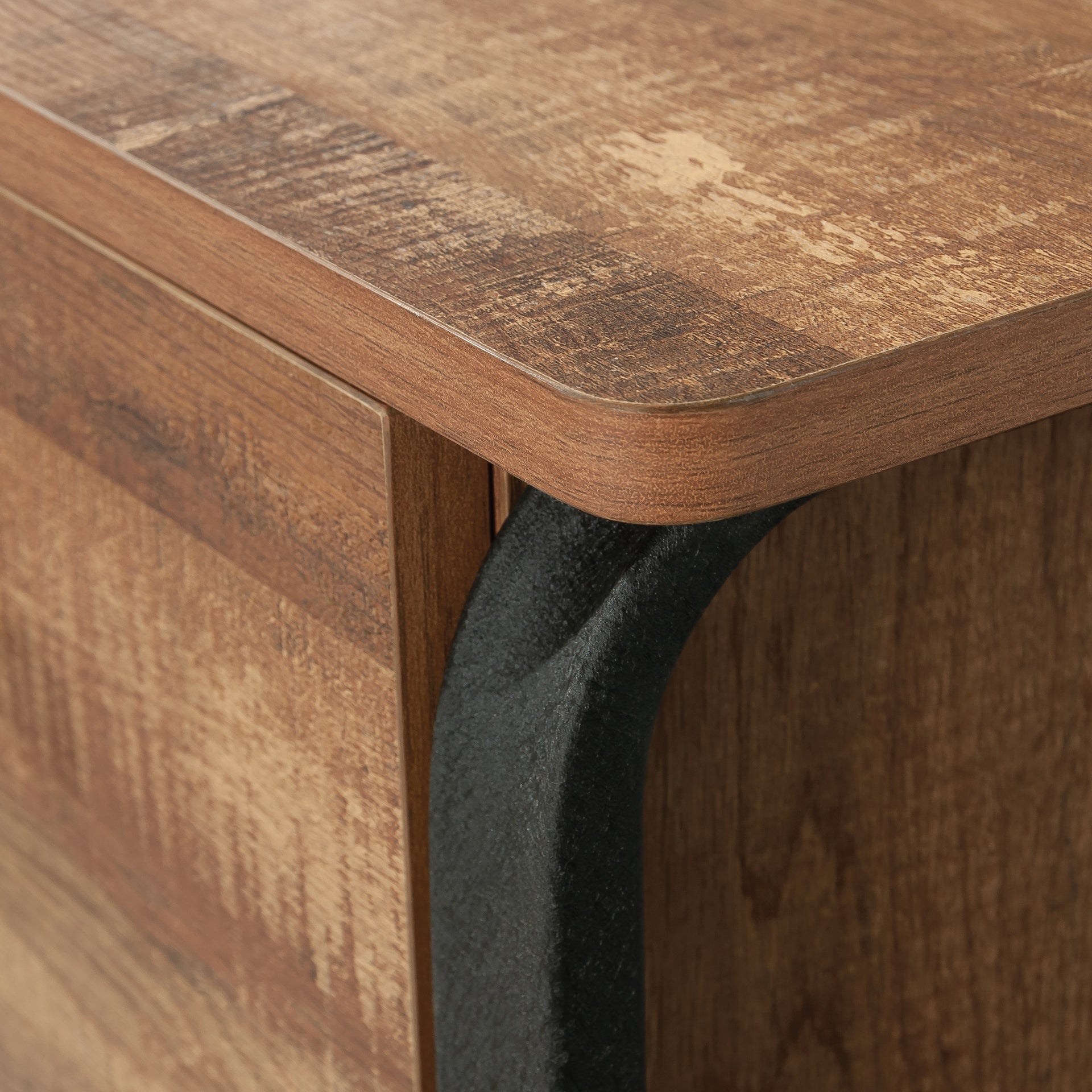 Lateral File with Bold Design, Oak finish