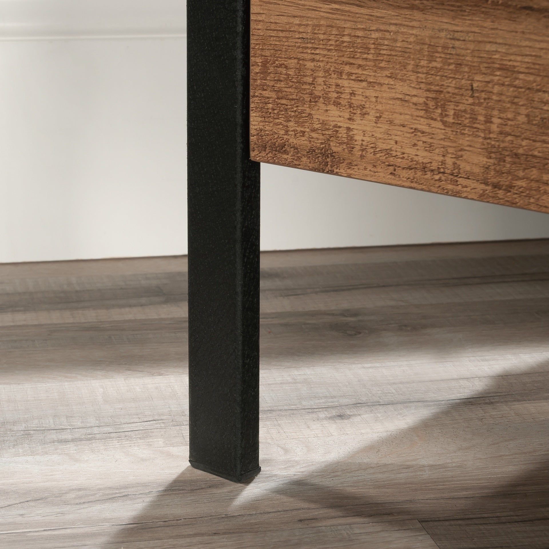 Lateral File with Bold Design, Oak finish