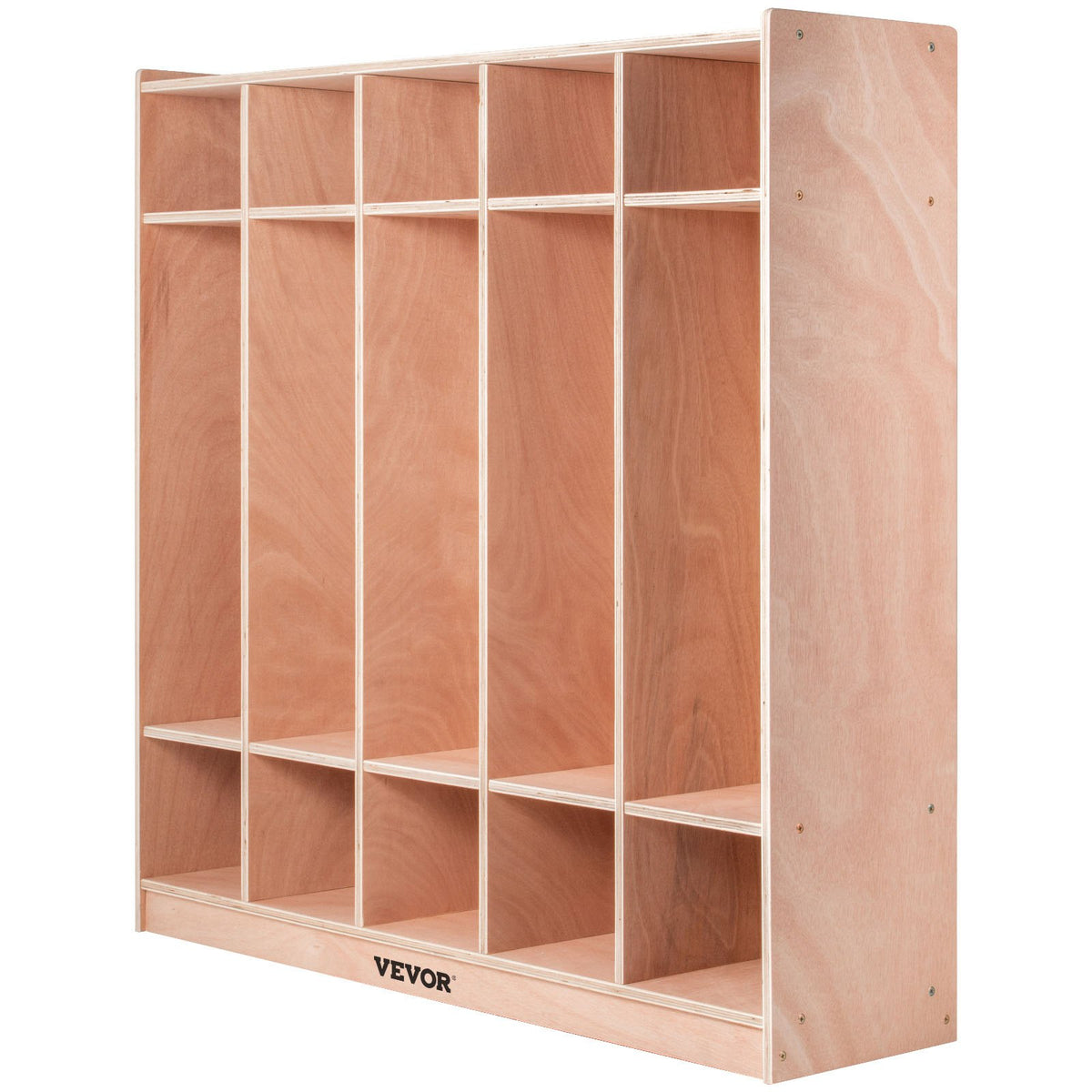 Preschool Cubby Lockers 5-Section Plywood Birch Coat Locker 15MM Thickness Kids Locker for Home 48.4 Inch High Durable Classroom Lockers for Toddlers and Kids Commercial or Personal Use
