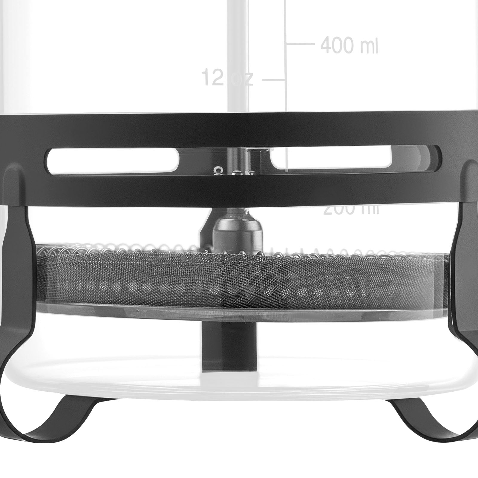French Press Coffee Maker 34 oz Borosilicate Glass Coffee Tea Press Silver