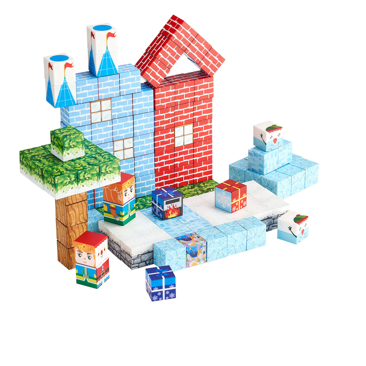 Magnetic Blocks 150 PCS Glacier Castle Set STEM Montessori Sensory Toys
