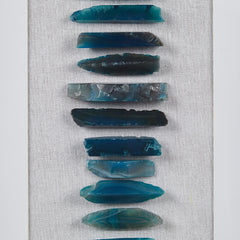 Framed Blue Agate Shadowbox Wall Decor Panel