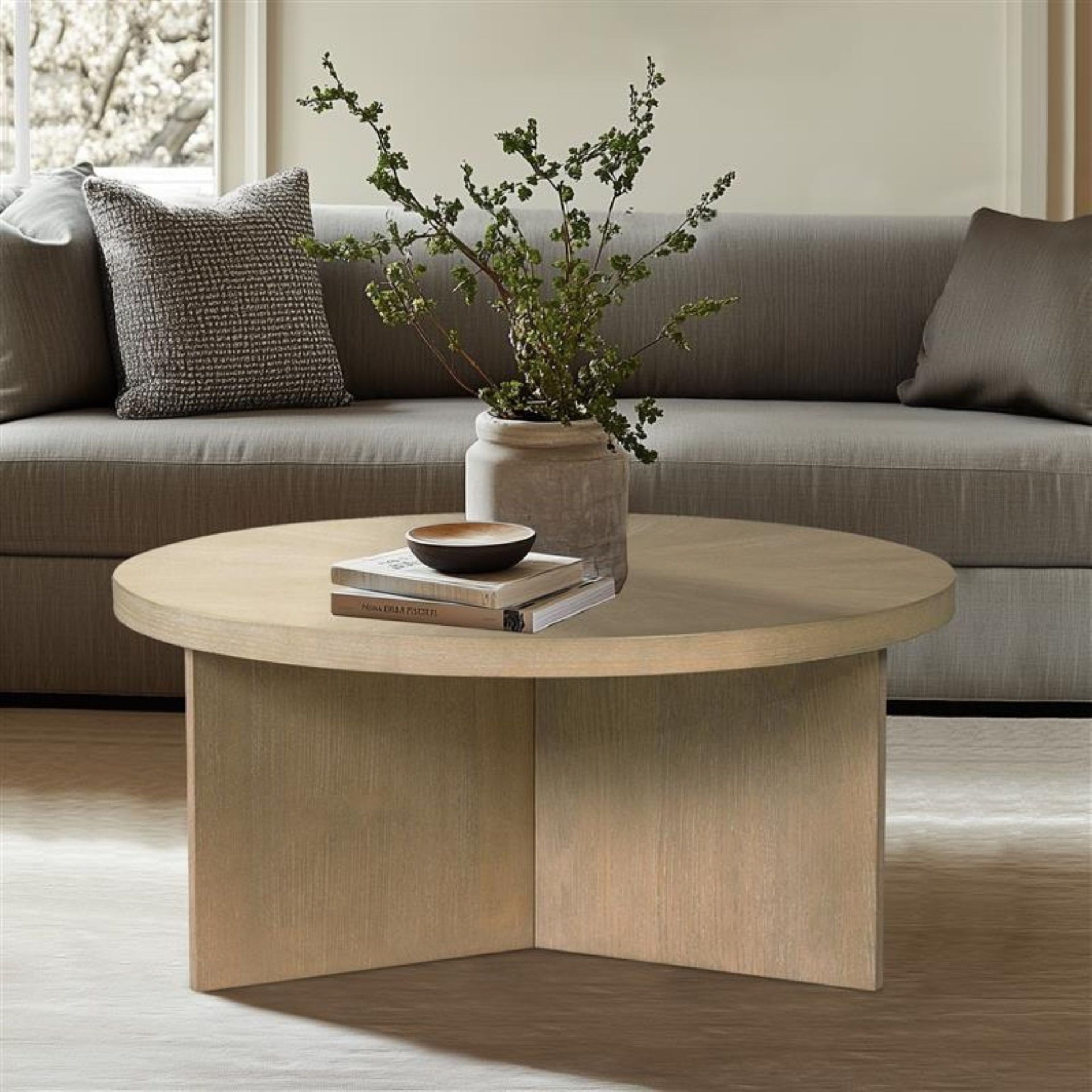 Sadie Round Coffee Table Reclaimed Greige
