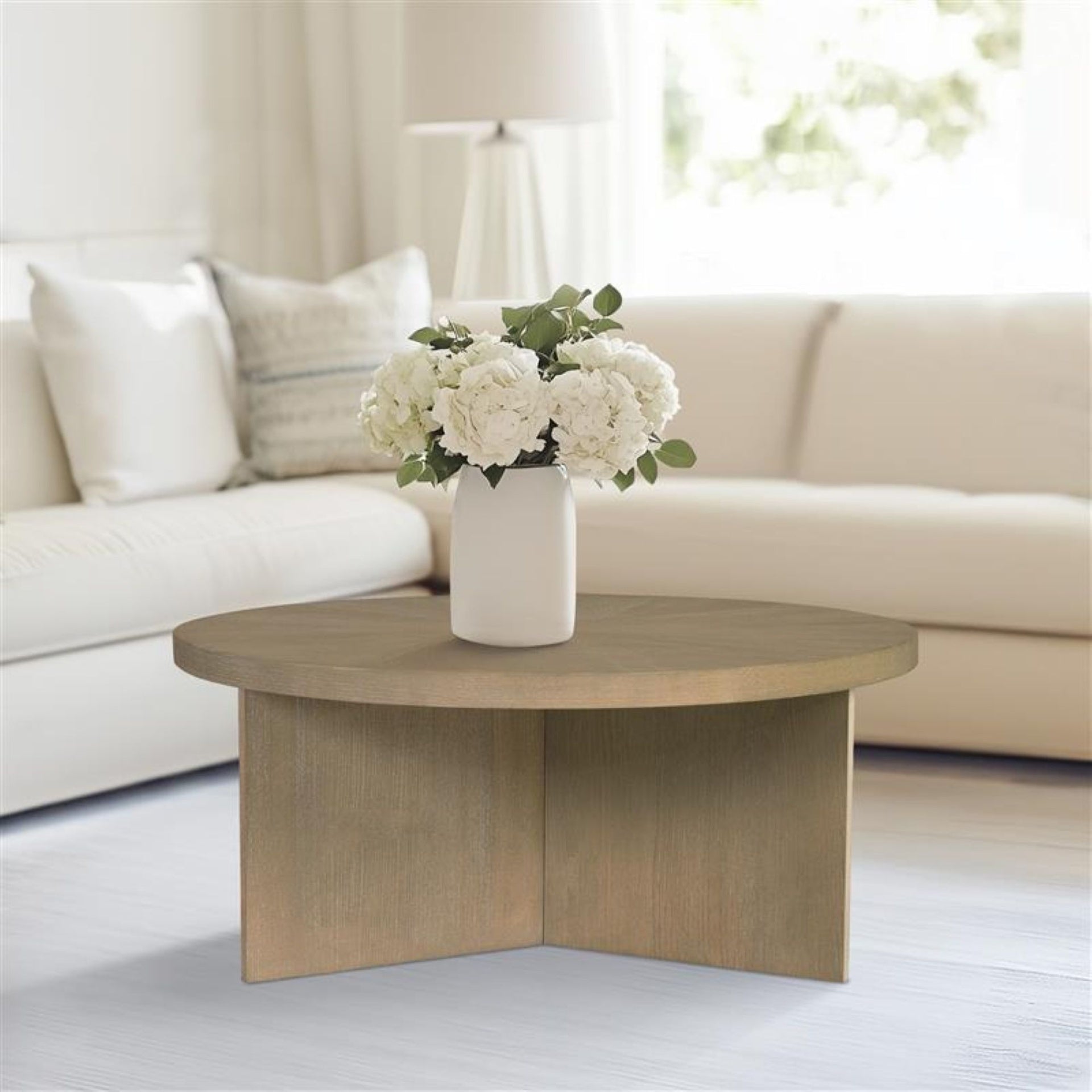 Sadie Round Coffee Table Reclaimed Greige
