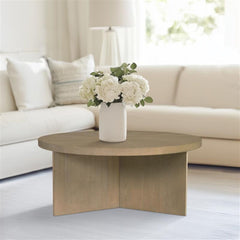 Sadie Round Coffee Table Reclaimed Greige