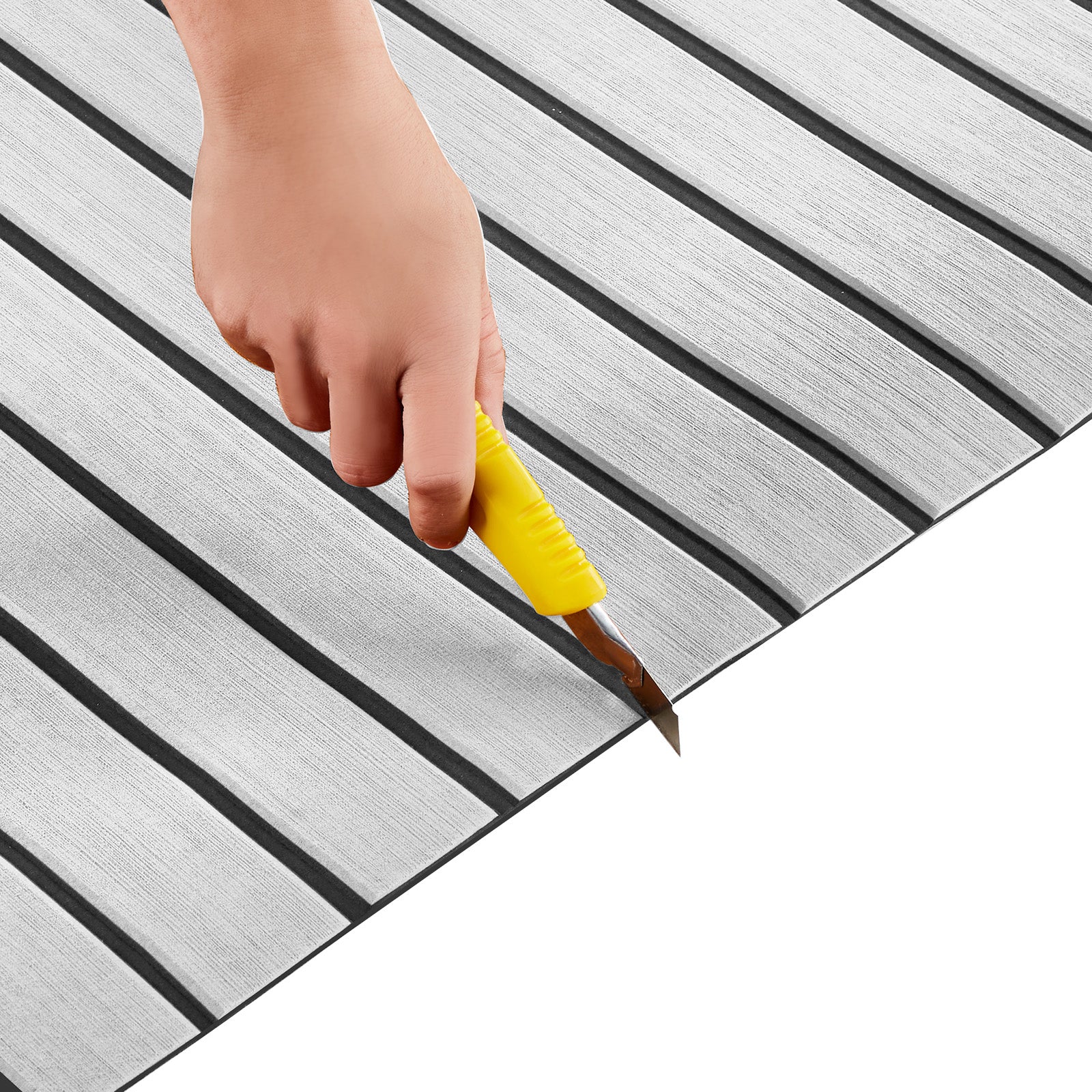 Boat Flooring, EVA Foam Boat Decking 94.5" x 45.7", Non-Slip Self-Adhesive Flooring, 29.9 sq.ft Marine Carpet for Boats, Yacht, Pontoon, Kayak Decking