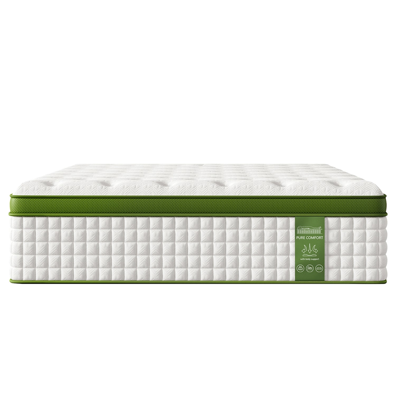 14 Inch Queen Size Hybrid Mattress in a Box with Gel Memory Foam and Pocket Springs, Pressure Relief & Motion Isolation, CertiPUR-Us Certified, Assembled in USA