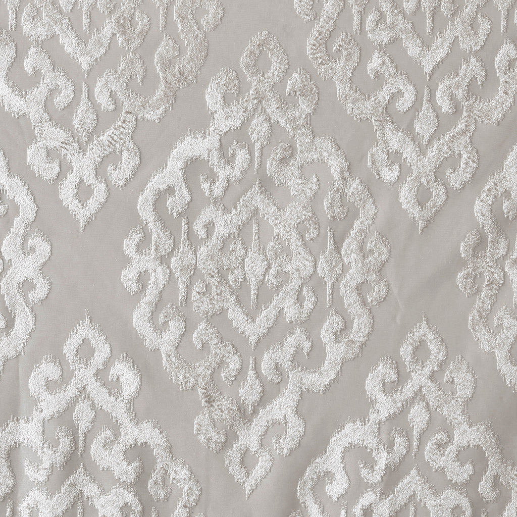 Knitted Jacquard Damask Total Blackout Grommet Top Curtain Panel(Only 1 Pc Panel)