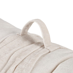 Poly Chenille Lounge Floor Pillow Cushion Ivory 27" x 74"