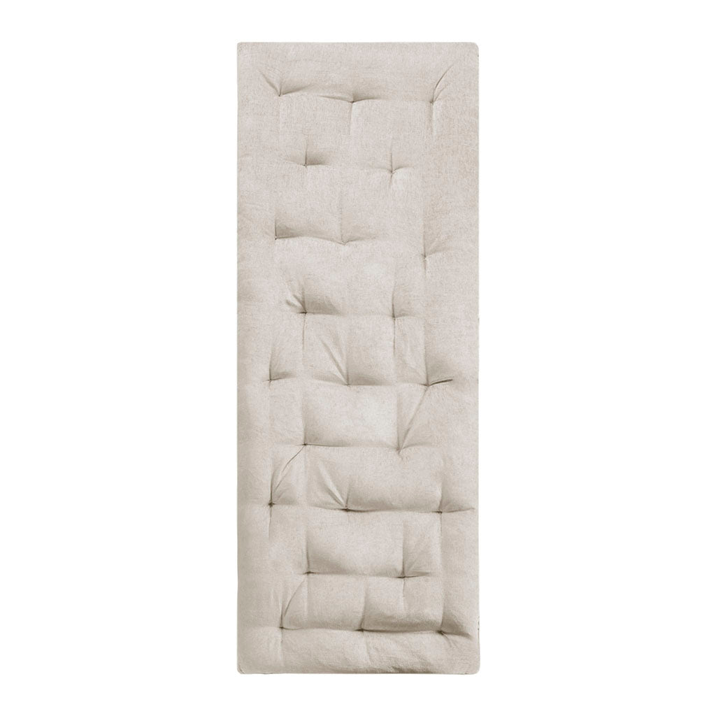 Poly Chenille Lounge Floor Pillow Cushion Ivory 27" x 74"