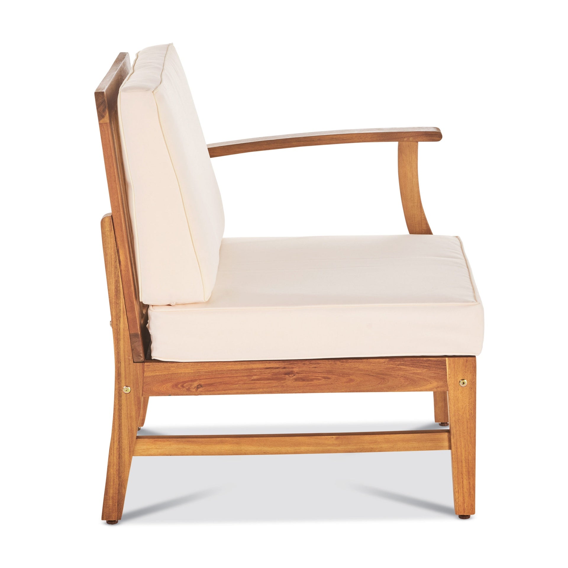 PERLA 3 SEATER SOFA AND TABLE SET, CREAM