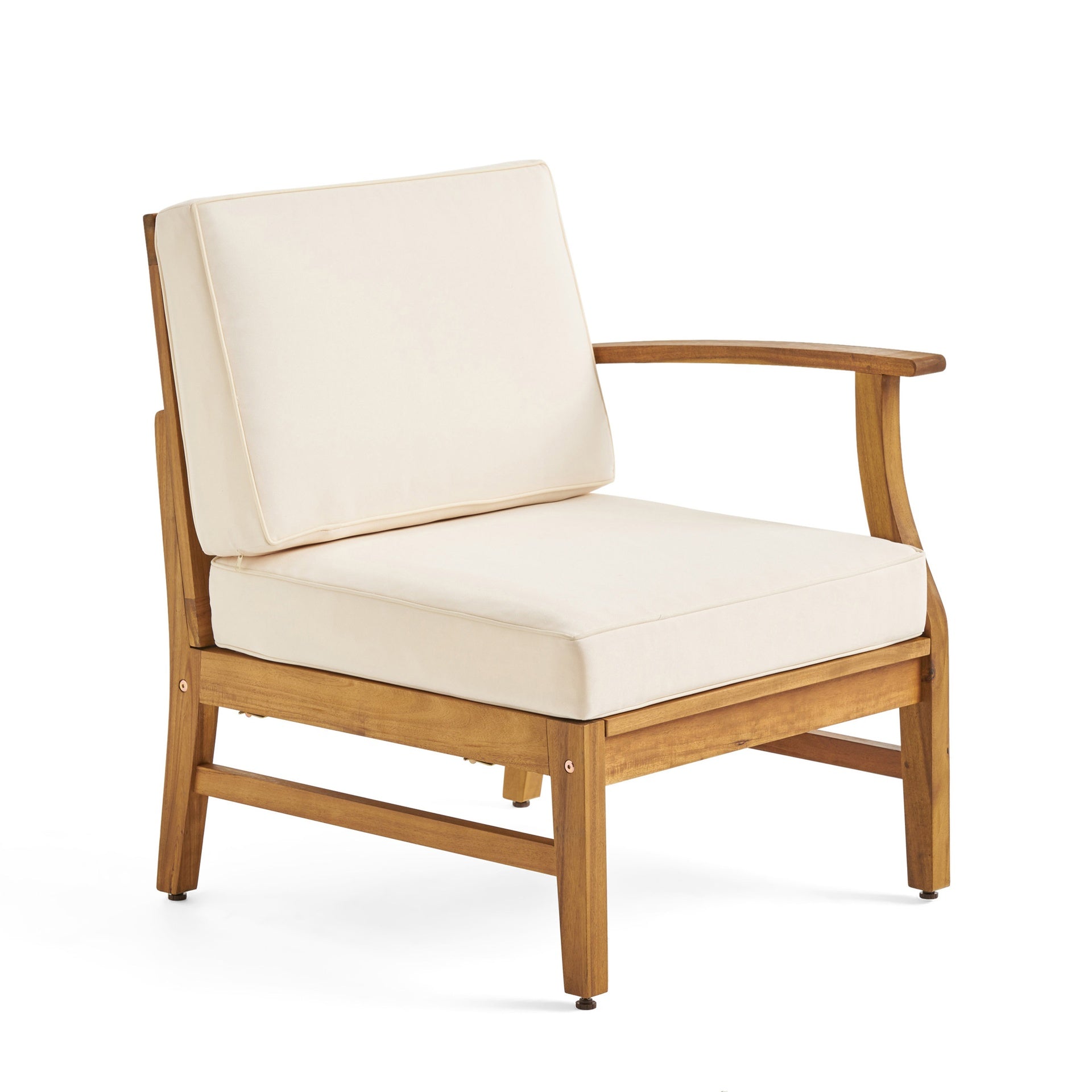 PERLA 3 SEATER SOFA AND TABLE SET, CREAM