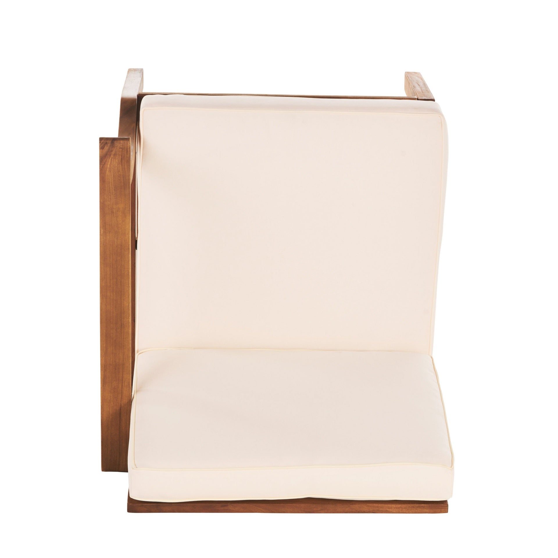 PERLA 3 SEATER SOFA AND TABLE SET, CREAM