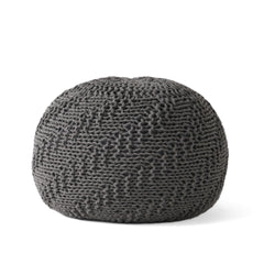 Hazel Knitted Cotton Yarn 20 x 20 Round Pouf