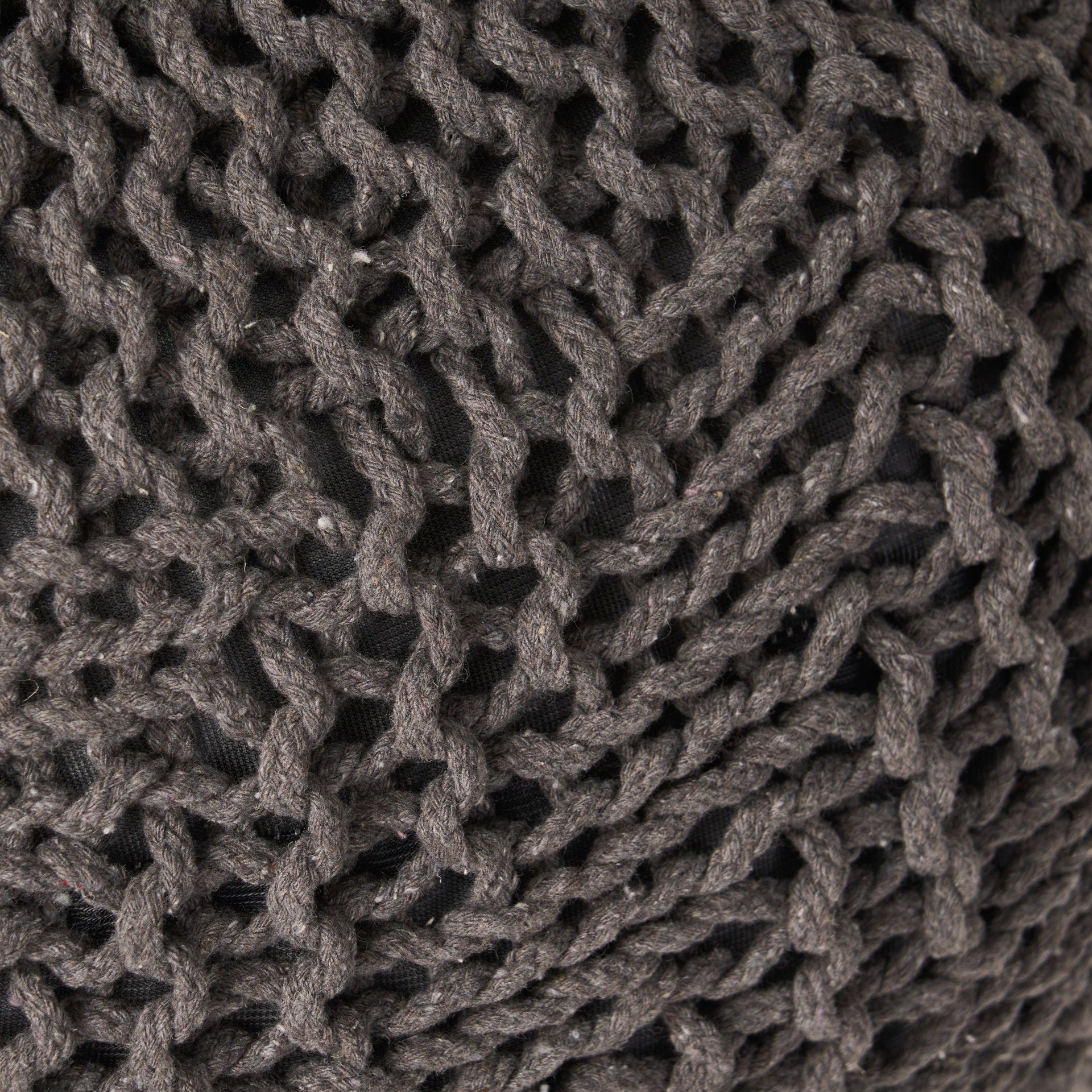 Hazel Knitted Cotton Yarn 20 x 20 Round Pouf
