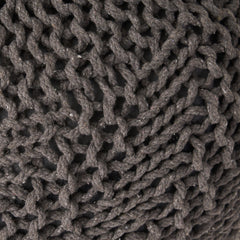 Hazel Knitted Cotton Yarn 20 x 20 Round Pouf
