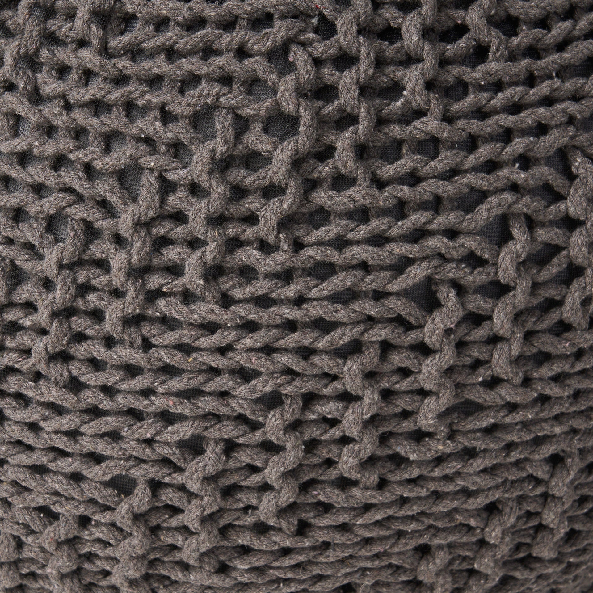 Hazel Knitted Cotton Yarn 20 x 20 Round Pouf