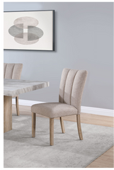 STONE DINING CHAIR - BEIGE KIT OF 2