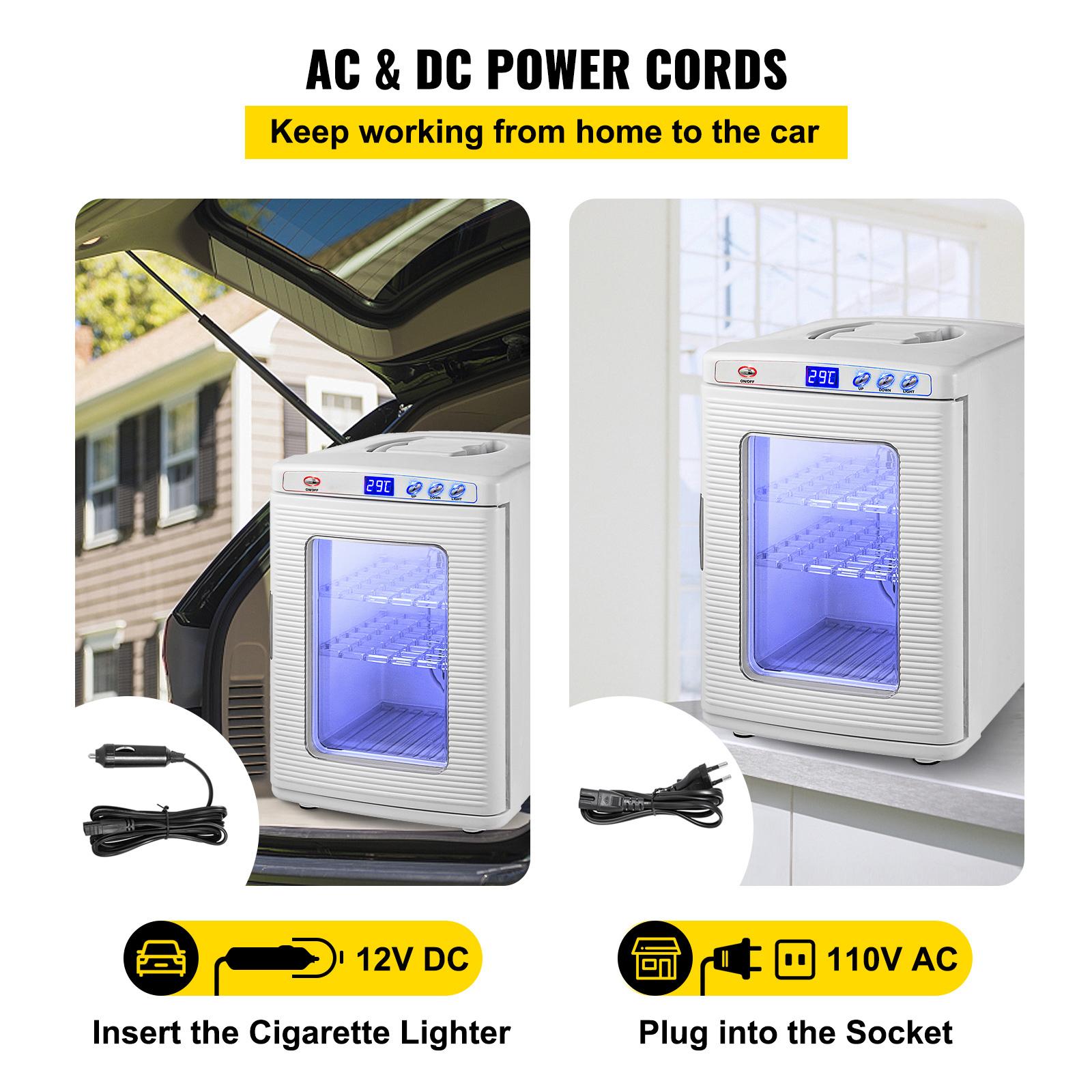 White Reptile Incubator 25L Scientific Lab Incubator Digital Incubator Cooling and Heating 5-42°C Reptile Egg Incubator 12V/110V Work for Small Reptiles