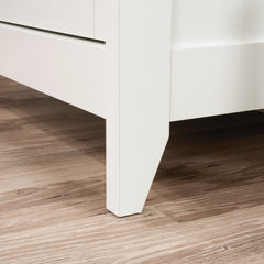 Lateral File with Large Drawer, White finish