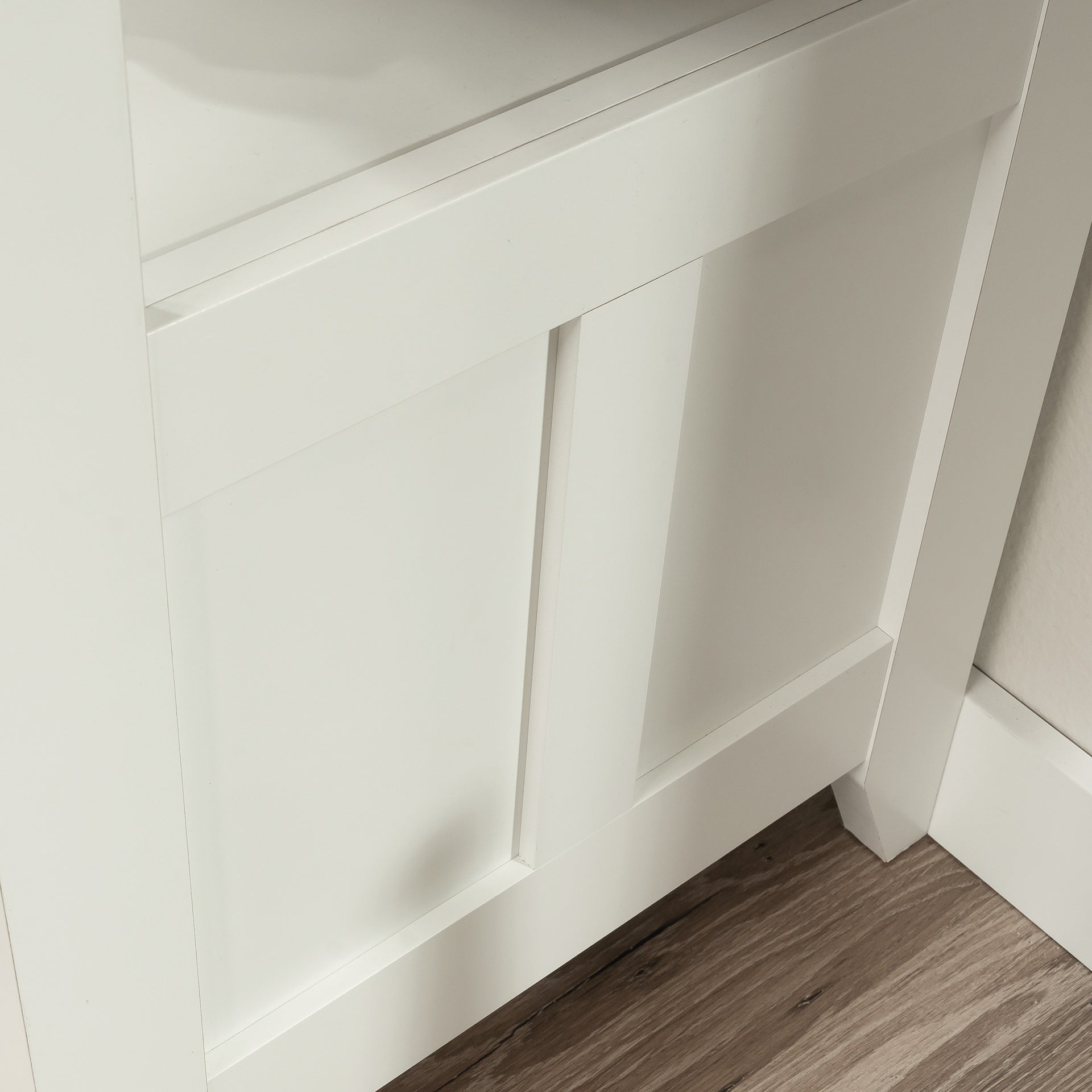 Lateral File with Large Drawer, White finish