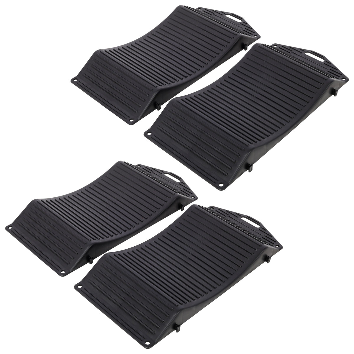 4PACK Tire Saver Ramps,Wheels Tire Saver Ramps,Anti-Slip Hard Plastic Design,Black