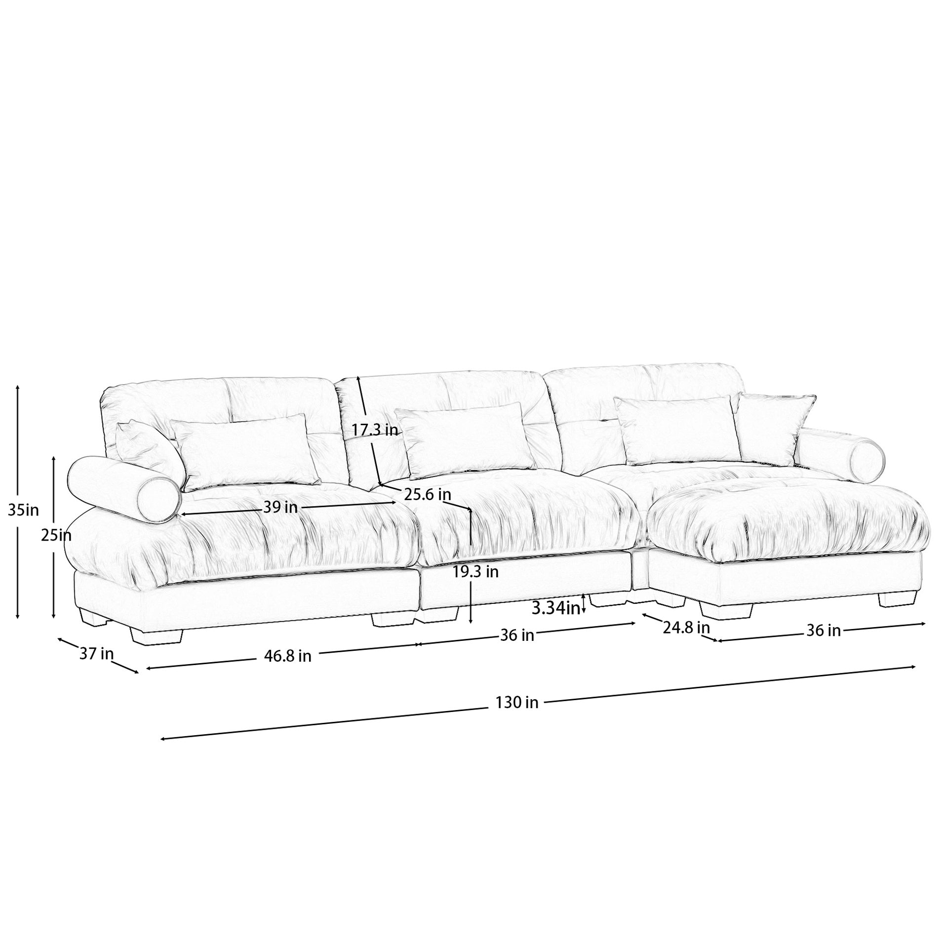 Super Comfort Oversized Modular Velvet Sectional Sofa Couch with Movable Ottoman,Corner Sectional with Bolstered Armrests, Deep Seat Cloud Couch, Convertible L Shaped Couch for Living Room Olive green
