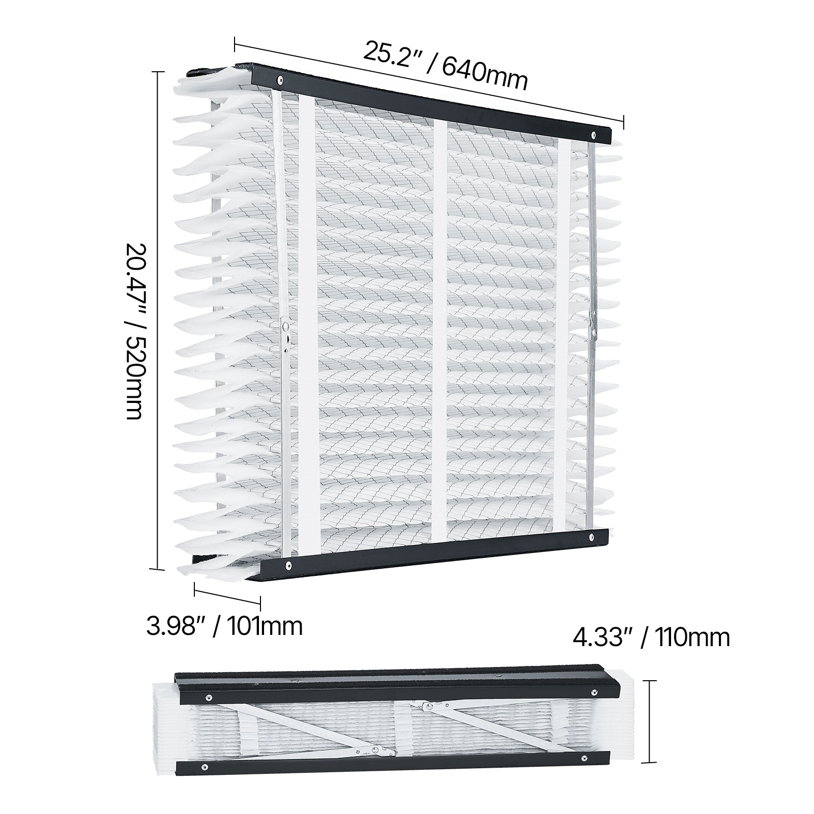 Air Filters MERV 11 Electrostatic Pleated HVAC Furnace Filter 4-Pack 20 x 25 x 4