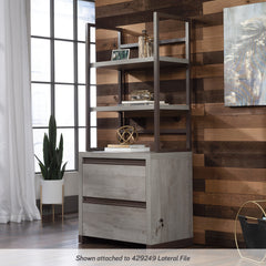 Library Hutch with Modern Design, Brown finish