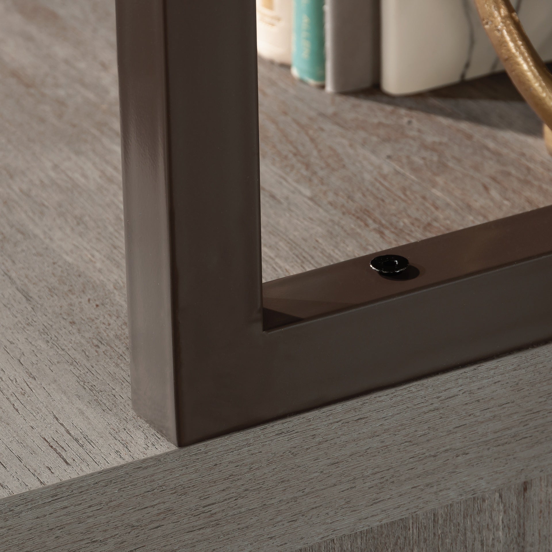 Library Hutch with Modern Design, Brown finish