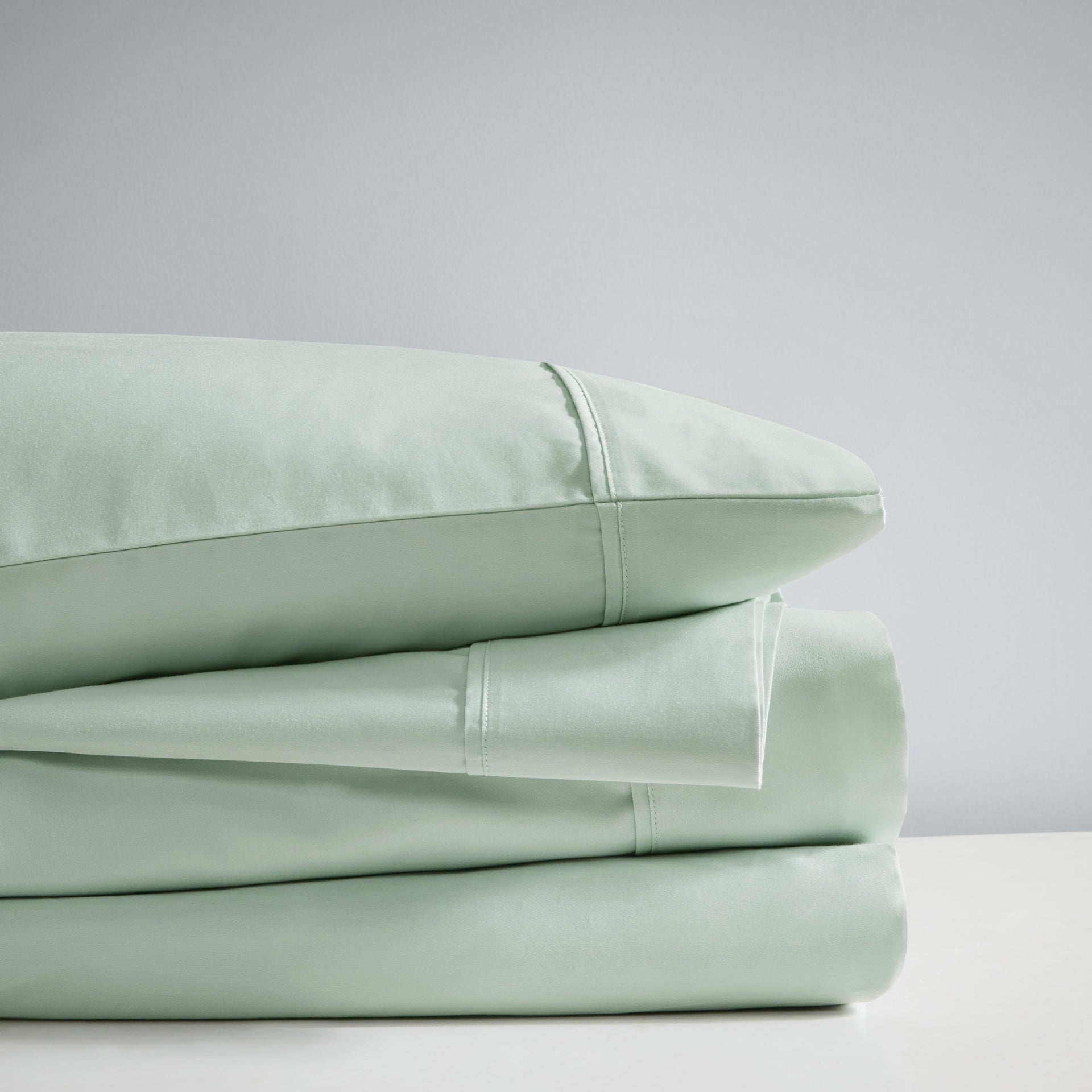 4-Piece Queen HeiQ Smart Temperature Cotton Blend Sheet Set, Seaform