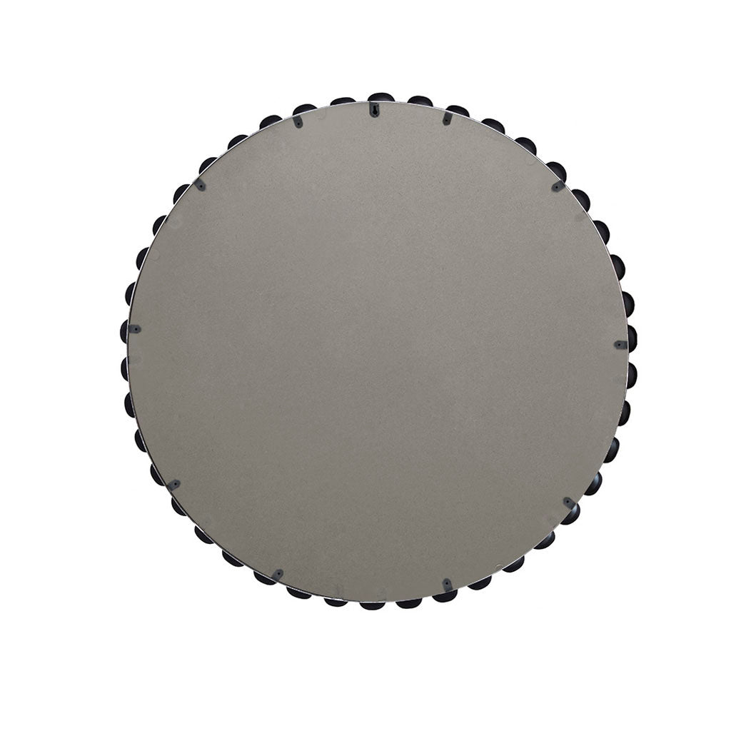 Beaded Round Wall Mirror 36"D