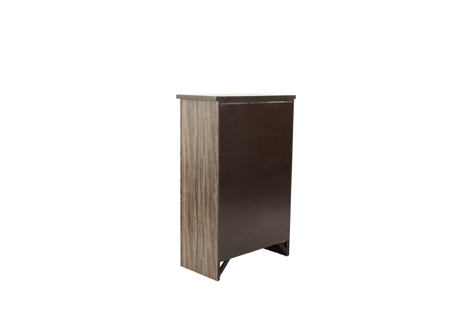 Natural Finish Striking Wooden 1pc Chest Of Drawers Storage Bedroom Furniture Rustic Gray Oak / Brown Finish