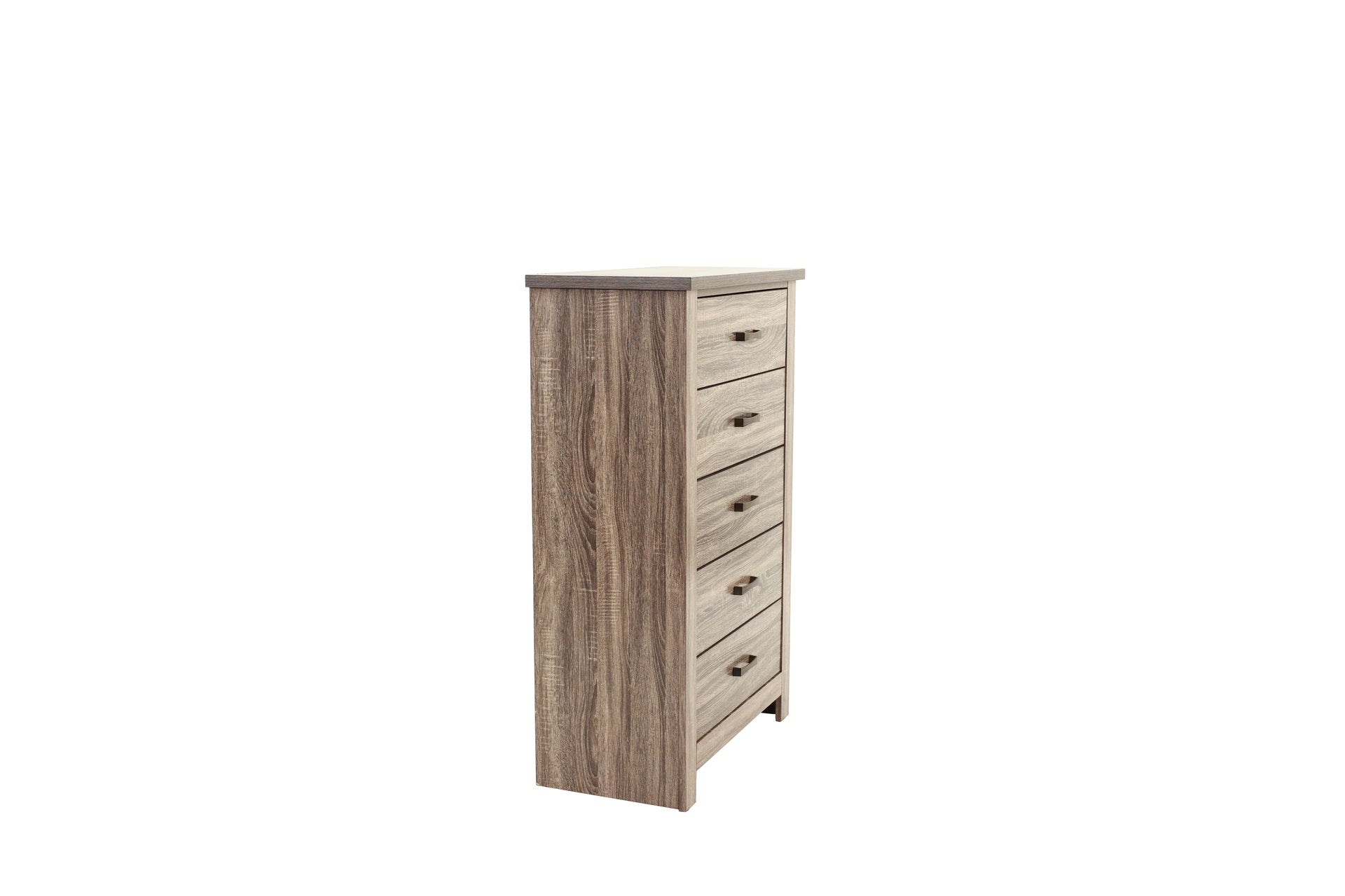 Natural Finish Striking Wooden 1pc Chest Of Drawers Storage Bedroom Furniture Rustic Gray Oak / Brown Finish