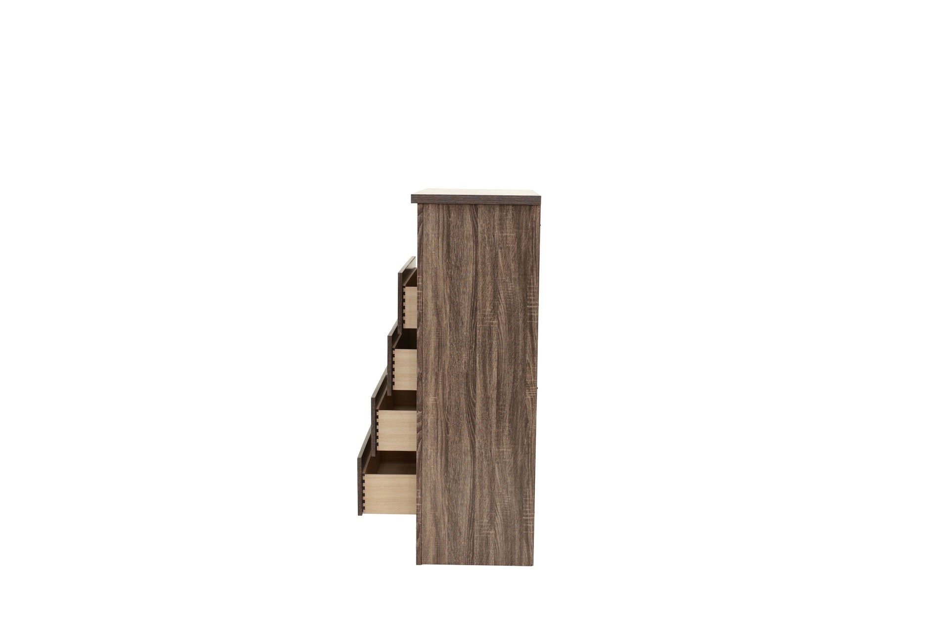 Natural Finish Striking Wooden 1pc Chest Of Drawers Storage Bedroom Furniture Rustic Gray Oak / Brown Finish