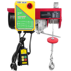 880lbs Wireless Remote Control Electric Hoist ,Electric Hoist with Remote Control 110 volt, 40ft/20ft Lifting Height Pure Copper Motor Attic Lift, for Garage Warehouse Factory