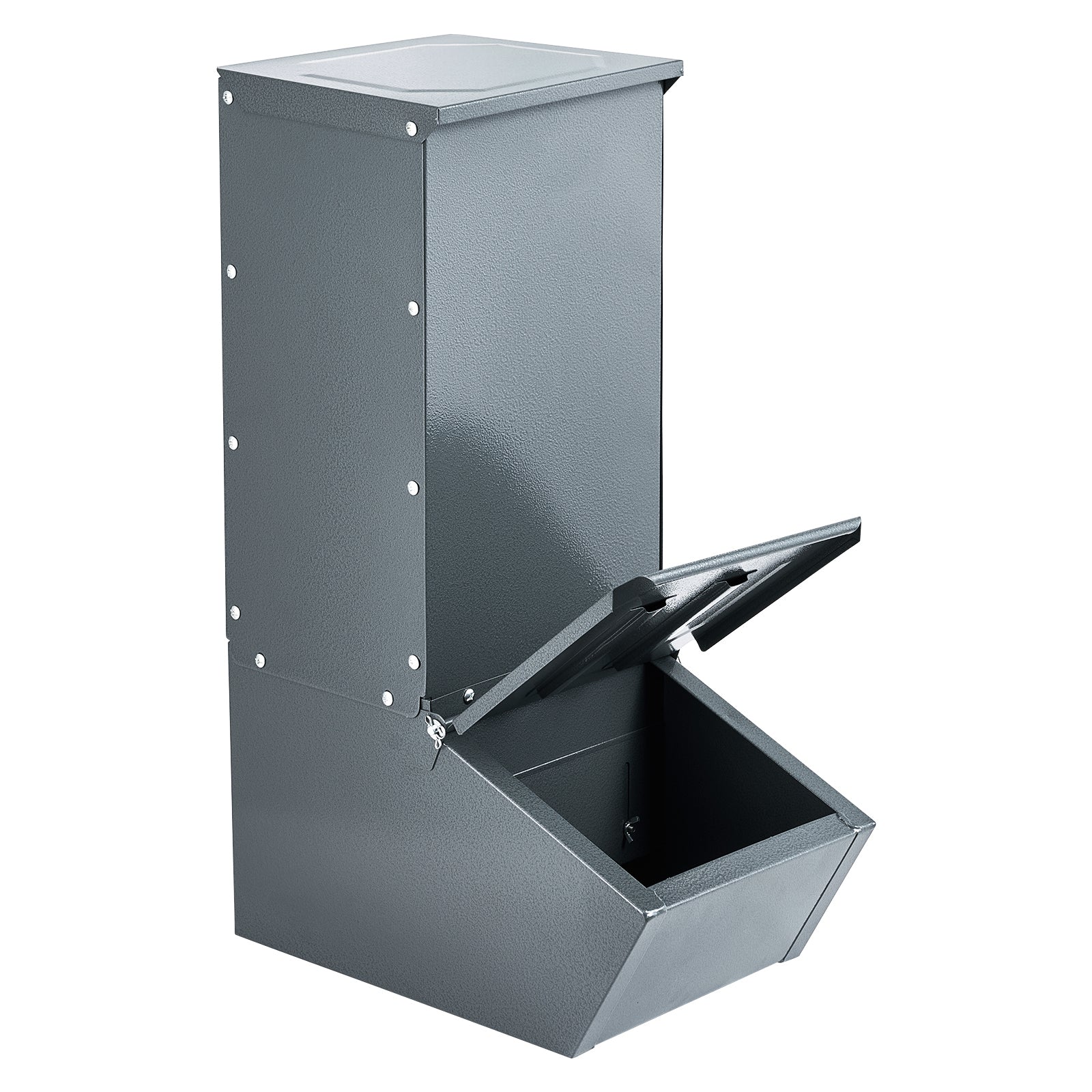 Hog Feeder 2.2 Bushel Metal Double Door Pig Feeder Feeding up to 5 Hogs