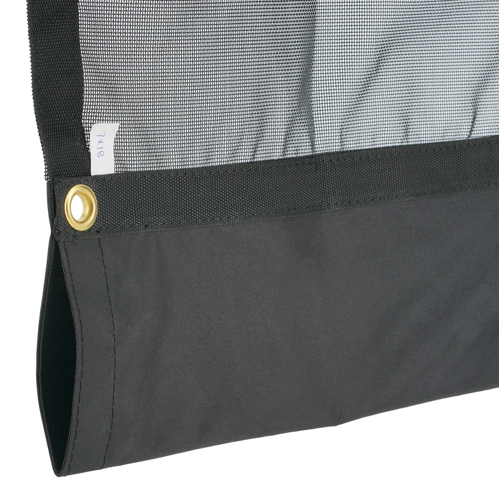 Dump Truck Mesh Tarp, 6 x 14 ft, PVC Coated Black Heavy Duty Cover with 5.5" 18oz Double Pocket, Brass Grommets, Reinforced Double Needle Stitch Webbing Fits Manual or Electric Dump Truck System
