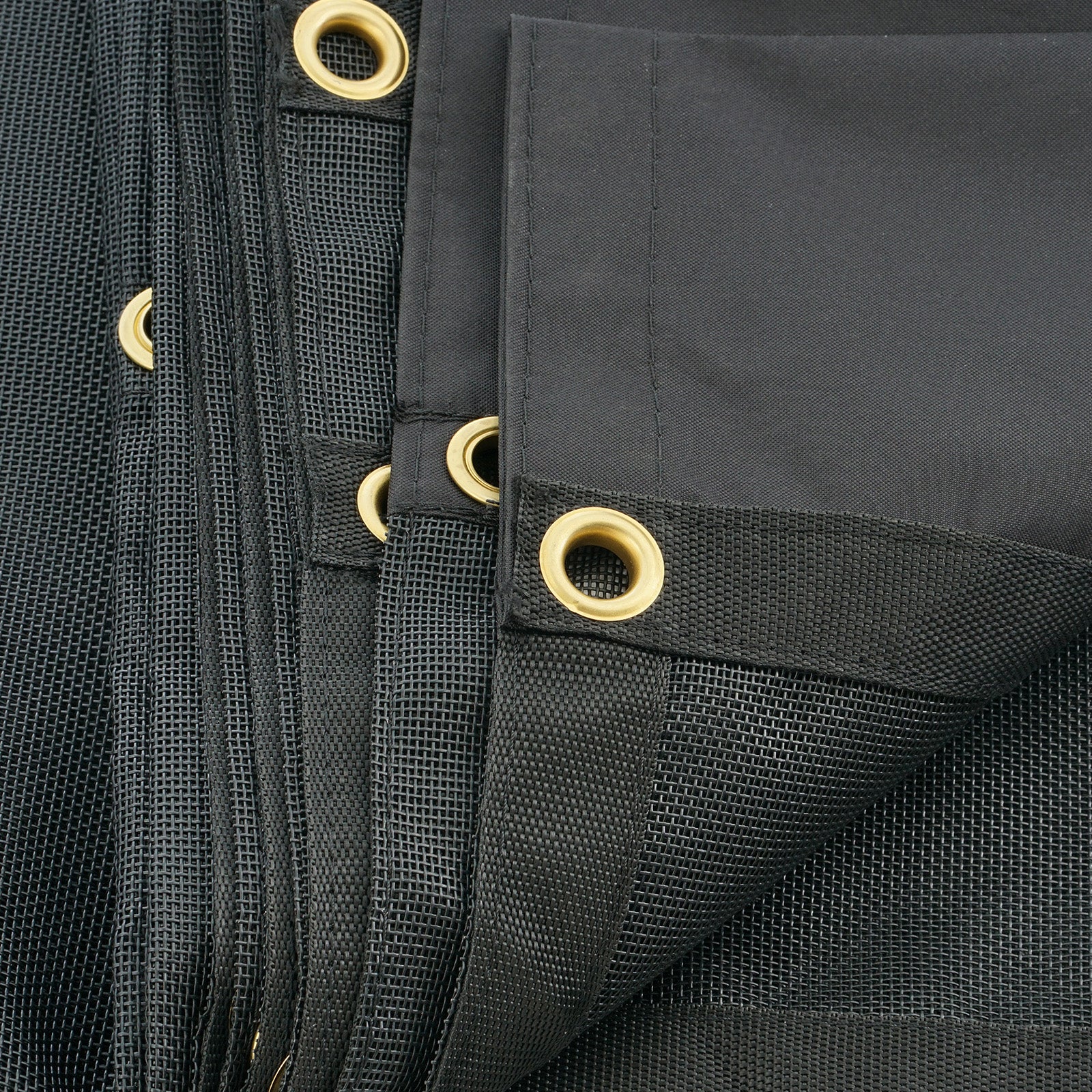 Dump Truck Mesh Tarp, 6 x 14 ft, PVC Coated Black Heavy Duty Cover with 5.5" 18oz Double Pocket, Brass Grommets, Reinforced Double Needle Stitch Webbing Fits Manual or Electric Dump Truck System