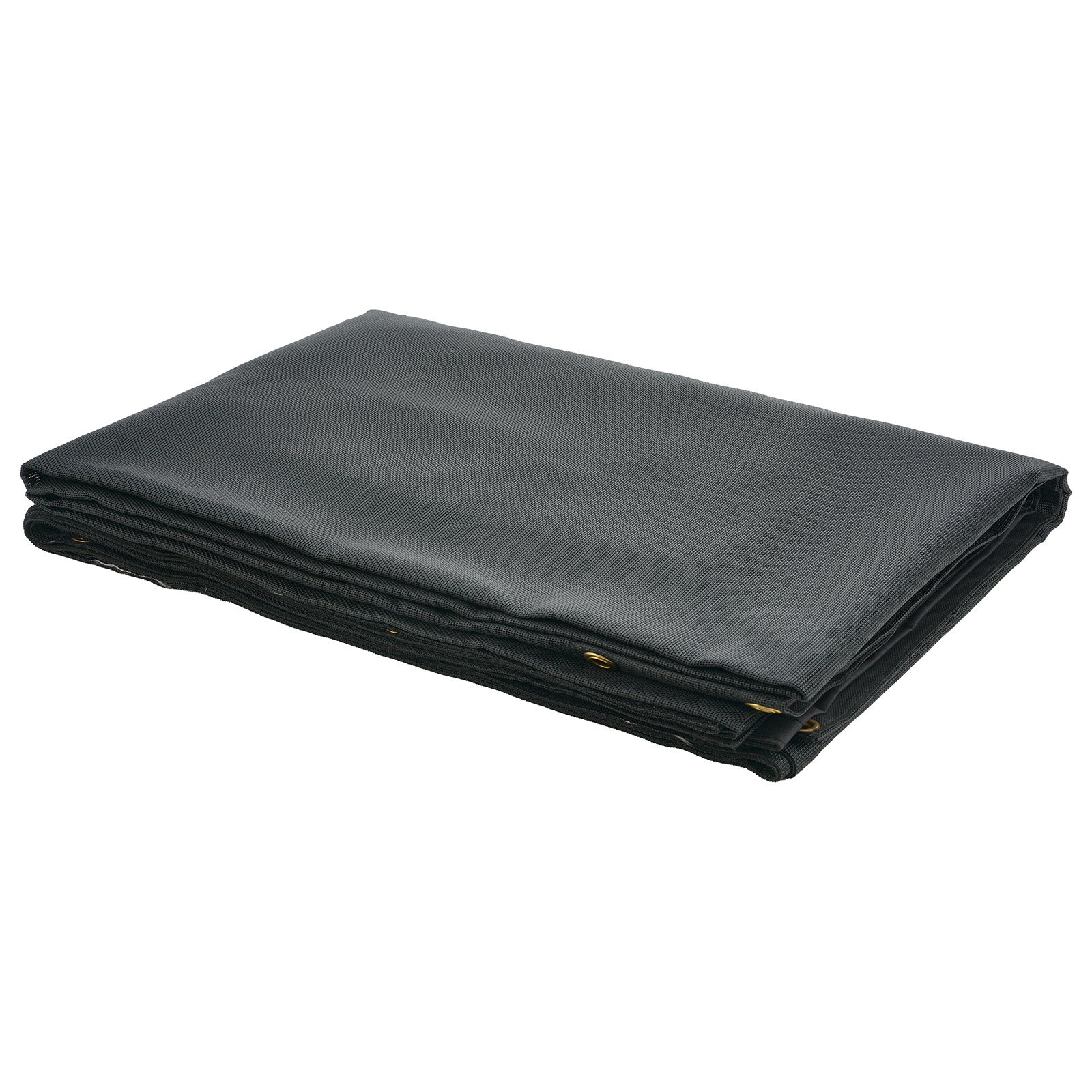 Dump Truck Mesh Tarp, 6 x 14 ft, PVC Coated Black Heavy Duty Cover with 5.5" 18oz Double Pocket, Brass Grommets, Reinforced Double Needle Stitch Webbing Fits Manual or Electric Dump Truck System