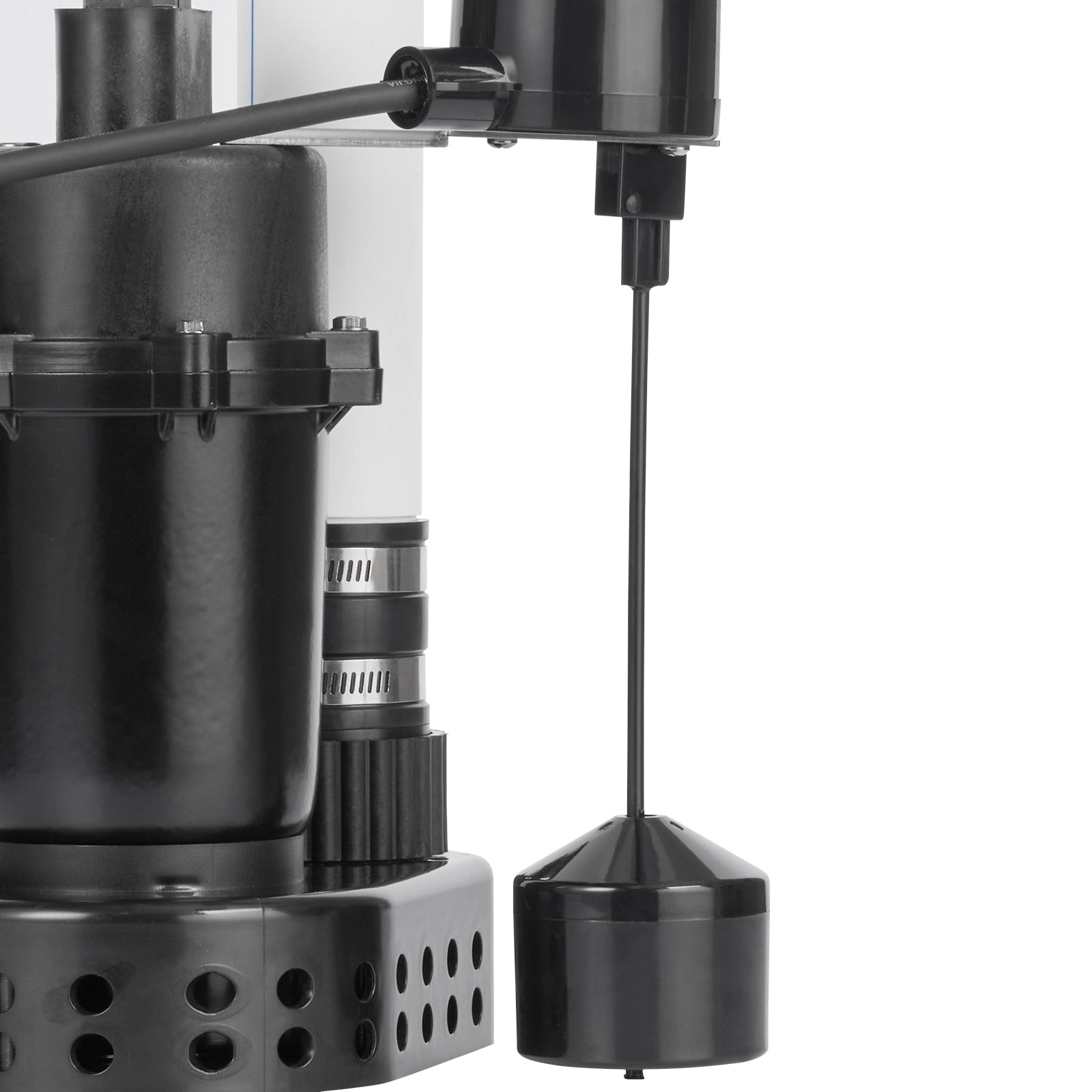 Utility Sink Pump, 1/3 HP, 120-Volt, 2900 GPH Flow, 25 ft Head, Under-Sink Sump Pump System with 6 Gallon Basin, Automatic Utility/Laundry Sink Pump, Drain Pump with 1-1/2" NPT Outlet, Black
