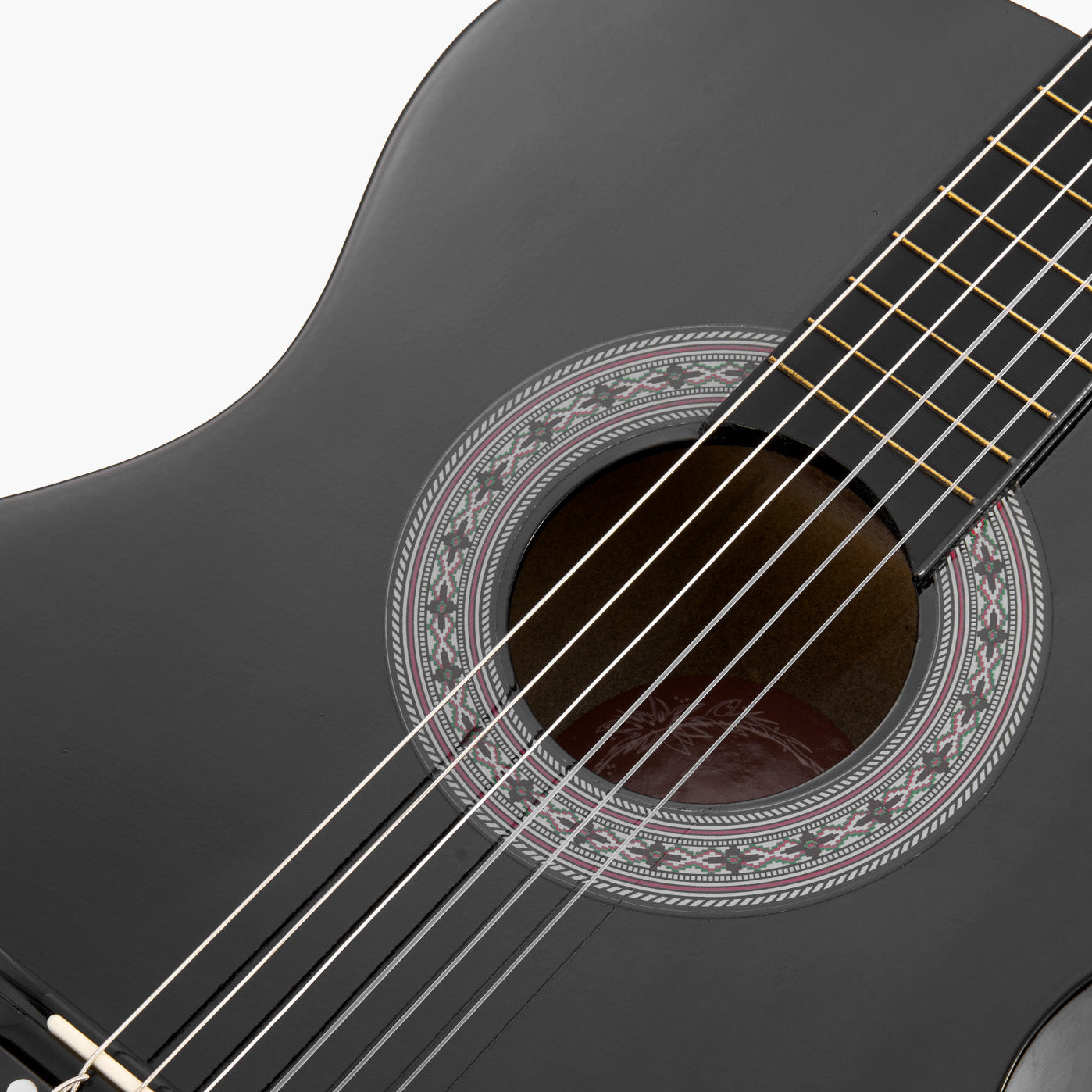 Classical Guitar, 38 Inch, Wood Classical Guitar Starter Kit for Beginners, with Nylon Strings, Gig Bag, Strap, Tuner, Extra Strings, Picks, Capo, Basswood, for Teenagers Adults Students, Black