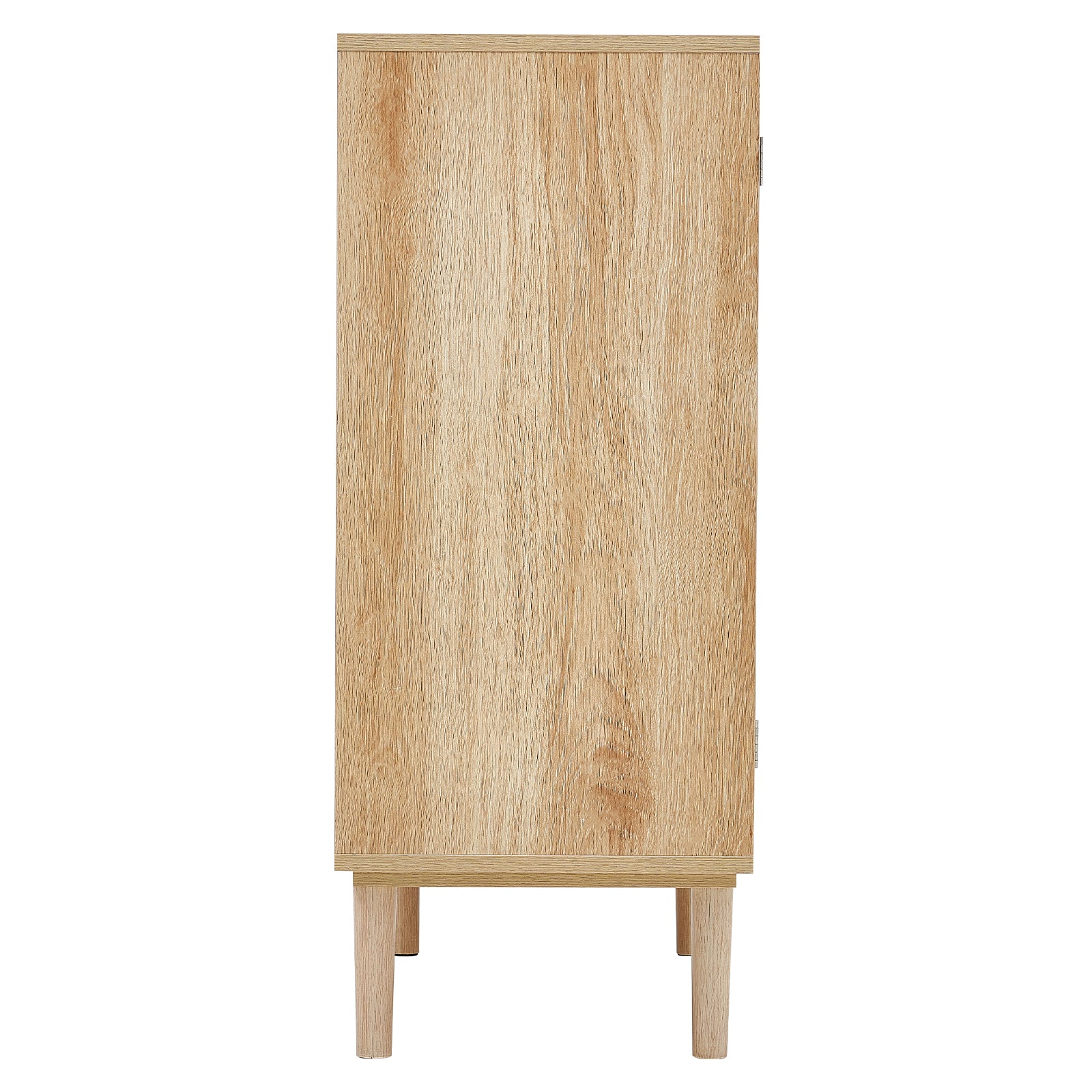 Rattan Cabinet, Rattan Storage Cabinet 31.5inch with 2 Magnetic Doors and Adjustable Shelves, Sideboard Buffet Cabinet for Hallway, Entryway, Living Room, or Kitchen, Natural