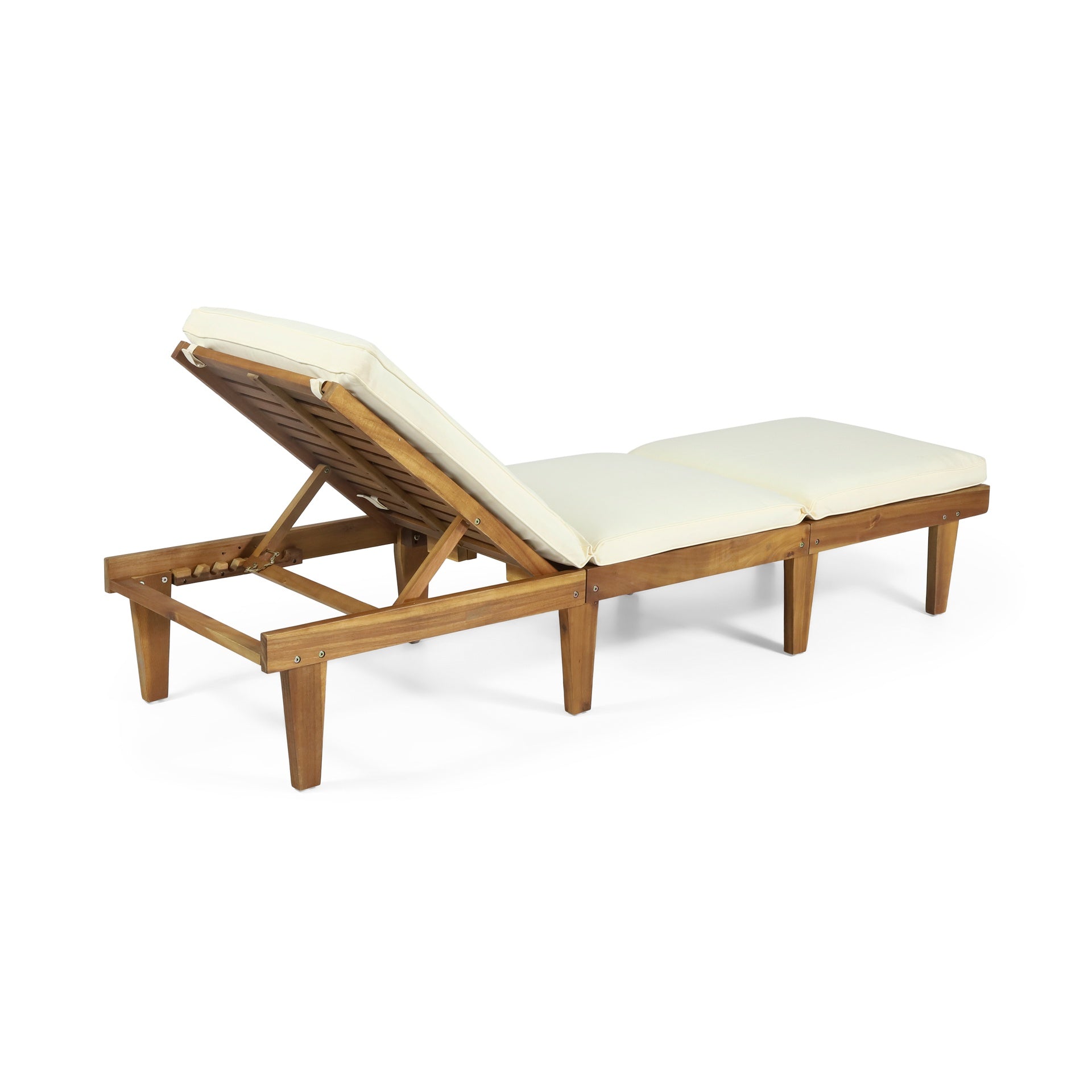 ARIANA KD WOOD CHAISE LOUNGE W/ CUSHION