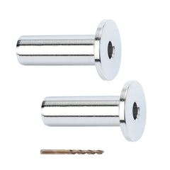 121 Pack T316 Stainless Steel Protector Sleeves for 1/8" Wire Rope Cable Railing, DIY Balustrade T316 Marine Grade, Come with A Free Drill Bit, Silver