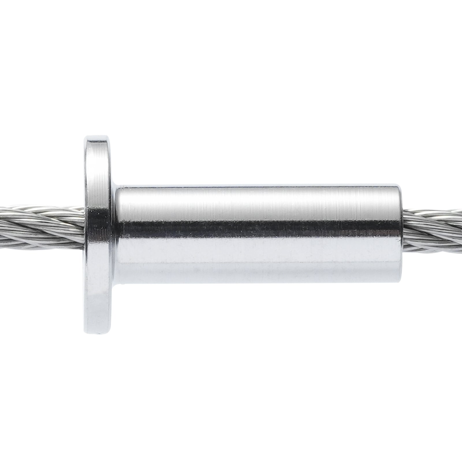 121 Pack T316 Stainless Steel Protector Sleeves for 1/8" Wire Rope Cable Railing, DIY Balustrade T316 Marine Grade, Come with A Free Drill Bit, Silver
