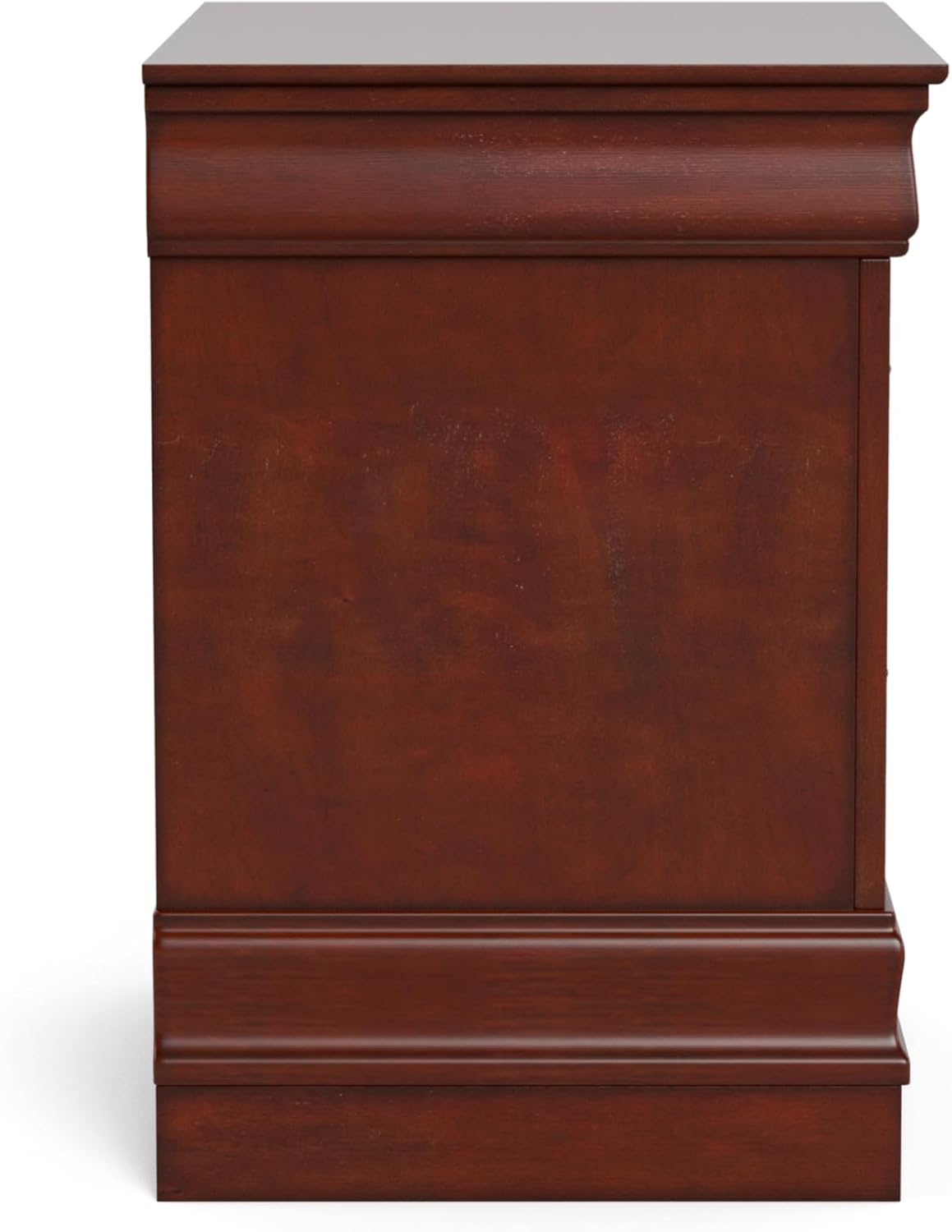 Transitional Style 1pc Nightstand Dust Proof Case English Dovetail Drawers Hanging Handles Bracket Feet Dark Cherry Finish Bedroom Furniture