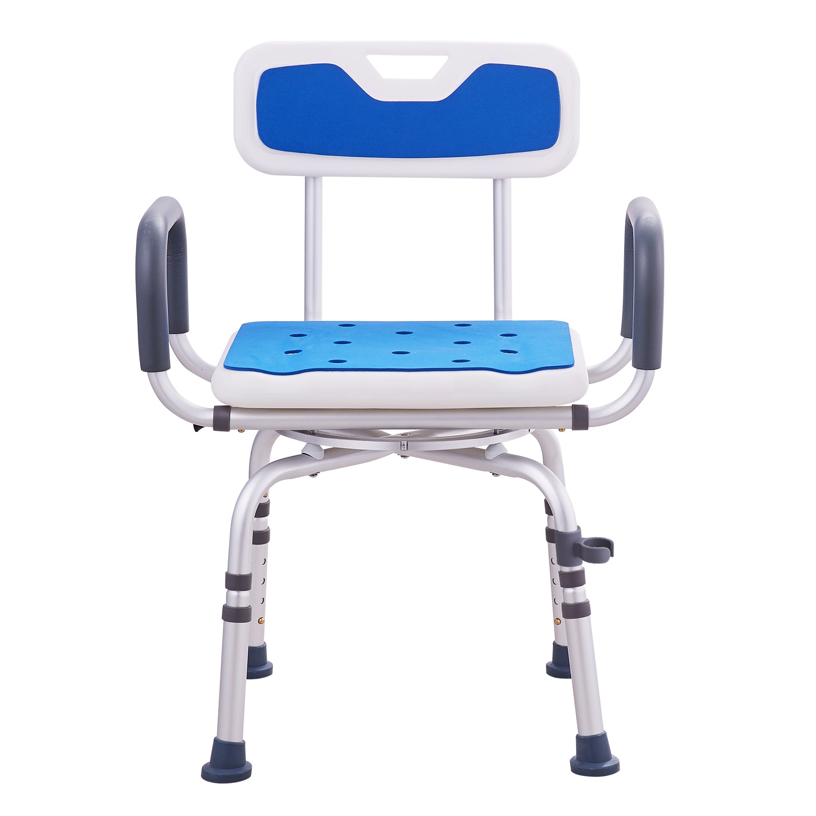 Shower Chair 360° Swivel Tub Shower Seat with Armrests & Backrest 400lbs