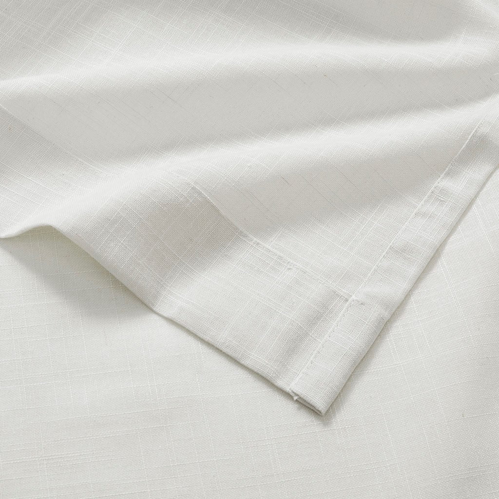 Linen Blend Light Filtering Curtain Panel Pair(2 Pcs Window Panels)