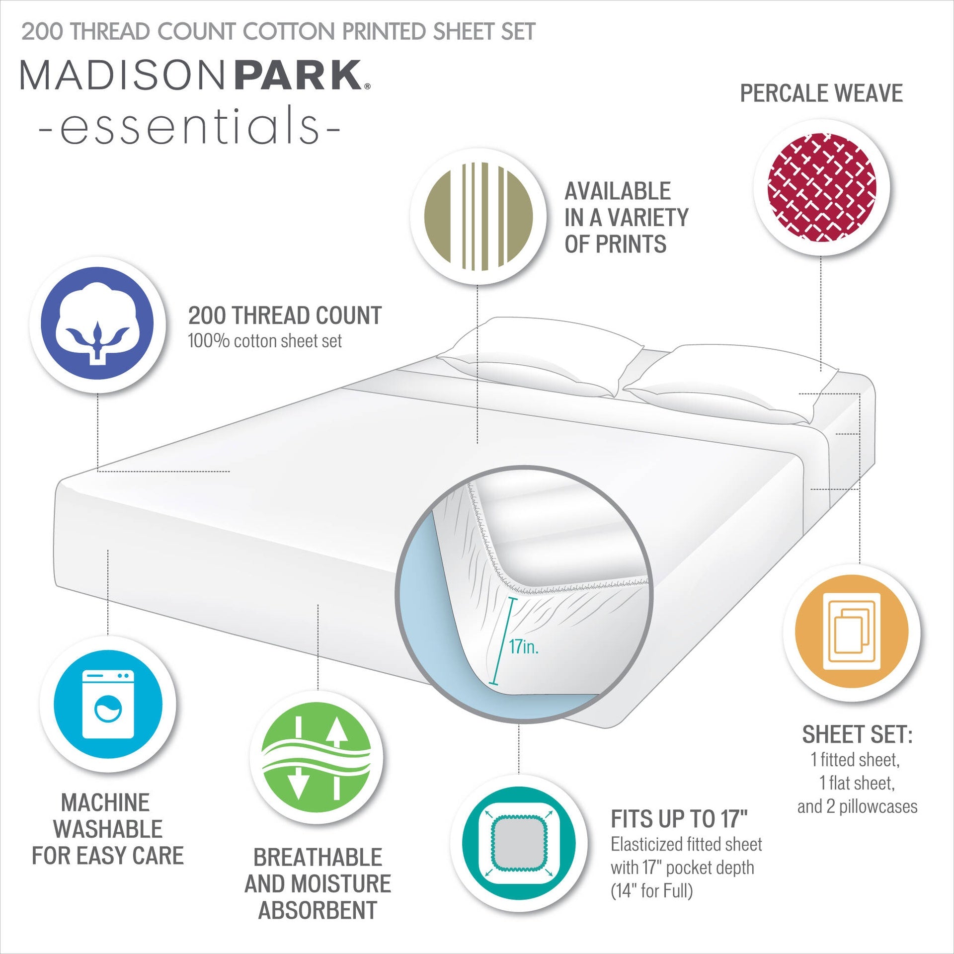 4PCS Queen Sheet Set